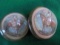 (2) OLD HORSE HARNESS ROSETTES-