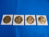 (4) OLD TOKENS FROM EMMETSBURG IOWA-IRISH THEME