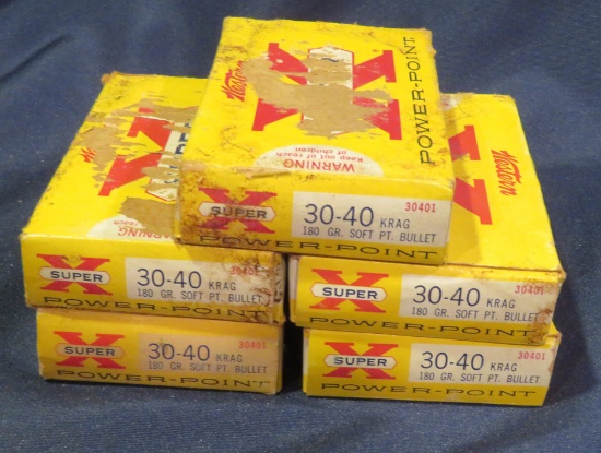 (5) Western Super X 30-40 Kraig 180gr SP