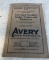 AVERY STEEL THRESHERS REPAIR PARTS LIST