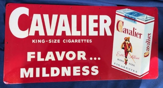 CAVALIER KING SIZE CIGARETTES - ADVERTISING SIGN