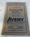 AVERY STEEL THRESHERS REPAIR PARTS LIST