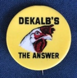 DEKALB'S THE ANSWER - ADVERTISING BADGE