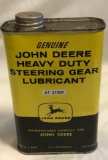 JOHN DEERE STEERING GEAR LUBRICANT ADVERTISING TIN