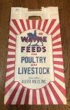 WAYNE FEEDS - NEW OLD STOCK - PAPER ADVERTISING SACK