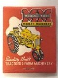 EHMNE IMPLEMENT CO. - MINNEAPOLIS MOLINE ADVERTISING MATCH BOOK
