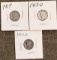 1917 P ,D, and S Mercury Dime Set