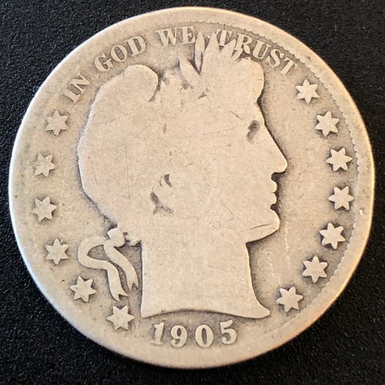 1905-S United States Barber Half Dollar