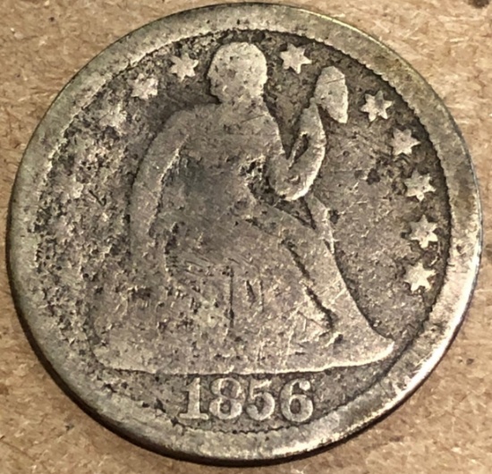1856 Seated Liberty Dime - Large Date