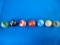 GROUP OF (7) OLD MARBLES-DIFFERENT COLORS