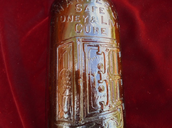 VINTAGE "WARNER'S 'SAFE' KIDNEY & LIVER CURE" EMBOSSED BOTTLE