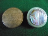 2 OLD POCKET TAPE MEASURES-ONE ADVERTISING