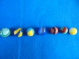 (7) OLD MARBLES IN DIFFERENT COLORS-QUITE NICE