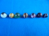 (7) RANDOM MARBLES--PLAYED WITH SOME NIBBLES