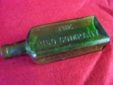 SMALL GREEN GLASS MEDICINE BOTTLE 