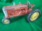 OLD DIE CAST TOY TRACTOR WITH METAL WHEELS