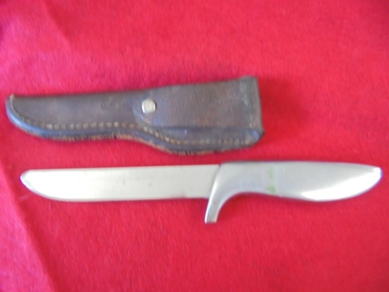 VINTAGE "GERBER SHORTY" FIXED BLADE KNIFE WITH MATCHING SHEATH-EXCELLENT CONDITION