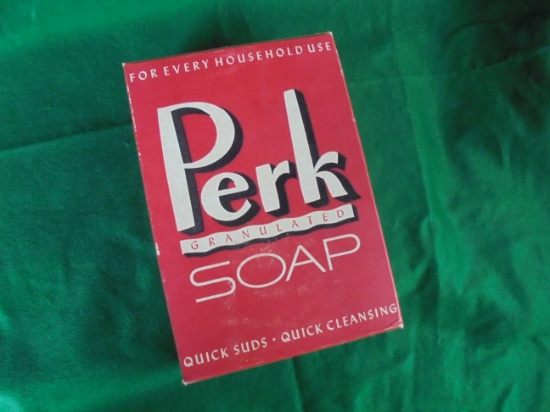 OLD "PERK SOAP" ADVERTISING BOX-QUITE CLEAN