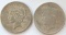 1925 AND 1926-S SILVER PEACE DOLLARS