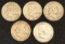 SET OF (5) FRANKLIN HALF DOLLARS -- ALL DENVER MINTED