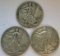 SET OF (3) 1917 WALKING LIBERTY HALF DOLLARS