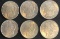 (6) 1921 MORGAN SILVER DOLLARS