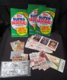 MIXED LOT SPORTS CARDS, & TICKETS
