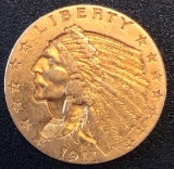 1911 $2.5 INDIAN HEAD GOLD QUARTER EAGLE
