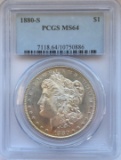 1880-S MORGAN SILVER DOLLAR - PCGS MS64