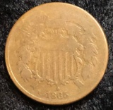 1865 UNITED STATES TWO CENT PIECE