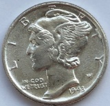 1943 MERCURY DIME -- NICE LOOKING COIN