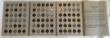 PARTIALLY COMPLETE LINCOLN WHEAT CENT ALBUM 1909-1940 -- 52 COINS