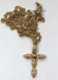 BLACK HILLS GOLD 10K CROSS PENDANT WITH CHAIN