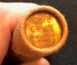 1957-D Lincoln Wheat Cent Roll - Original Bank Wrapped -- Brilliant Uncirculated