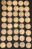 (40) 1944-S SILVER WARTIME NICKELS