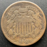 1865 UNITED STATES TWO CENT PIECE