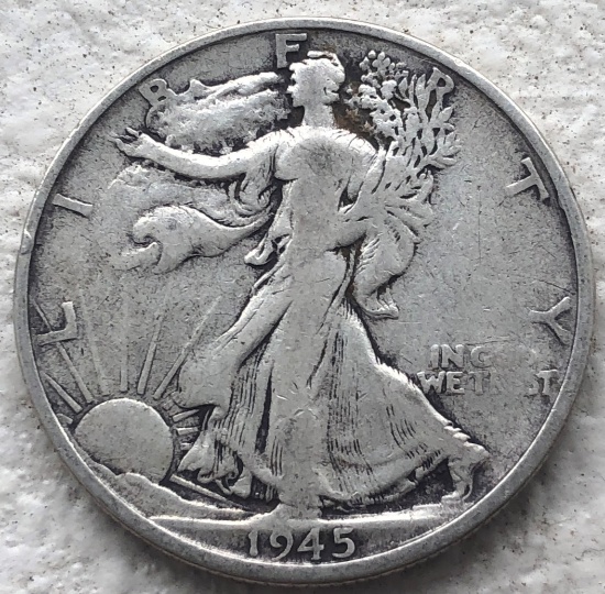 1945 Walking Liberty Half Dollar