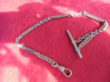 ATTRACTIVE ANTIQUE WATCH CHAIN WITH CORRECT ENDS AND CLASPS