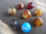 LOT OF (8) OLD MARBLES-SEE PHOTO