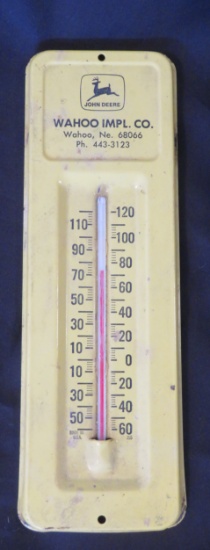 WAHOO IMPL. CO - WAHOO, NEBRASKA - JOHN DEERE ADVERTSING THERMOMETER