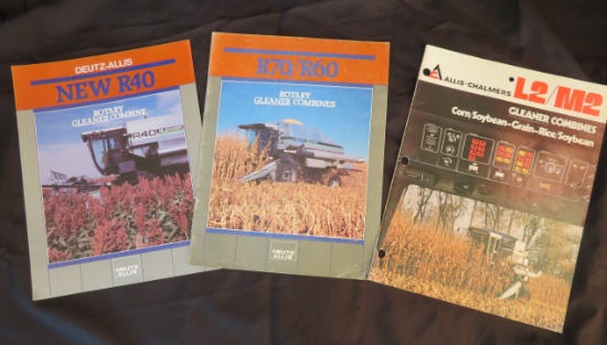 LOT OF (3) GLEANER COMBINE SALES BROCHURES