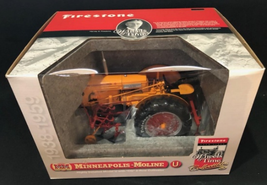 MINNEAPOLIS-MOLINE U TRACTOR WITH 2 ROW CULTIVATOR - FIRESTONE AG LIMITED EIDTION