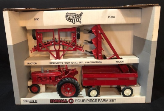 FARMALL H FOUR PIECE FARM SET - 1/16 SCALE BY ERTL