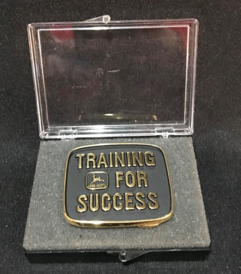 JOHN DEERE "TRAINING FOR SUCCESSS" BELT BUCKLE