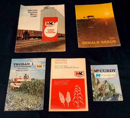 FIVE OLD SEED SALES BROCHURES