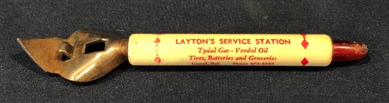 TYDOL GAS - VEEDOL OIL -- ADVERTISING BOTTLE OPENER