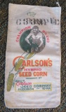 CARLSON'S HYBRID SEED CORN SACK - SMALL UNUSUAL SIZE