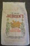 JACOBSEN'S HYBRID SEED CORN - CLOTH ADVERTISING SEED CORN SACK