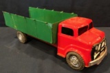 GREEN & RED PRESSED STEEL TRUCK