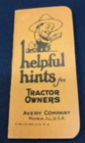 AVERY COMPANY - HELPFUL HITS FOR TRACTOR OWNERS - POCKET BOOK